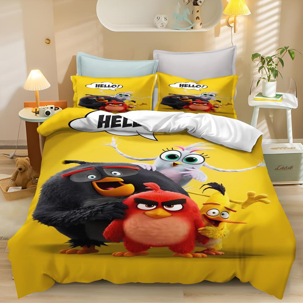 Printed Bedroom Bedding Set Duvet Cover Christmas Gifts Comforte Cartoon With Pillowcase Children's  Suitable and Adults
