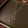 Women's Zircon-Inlaid Titanium Steel Slim Waist Necklace - Stylish & Versatile Collarbone Chain