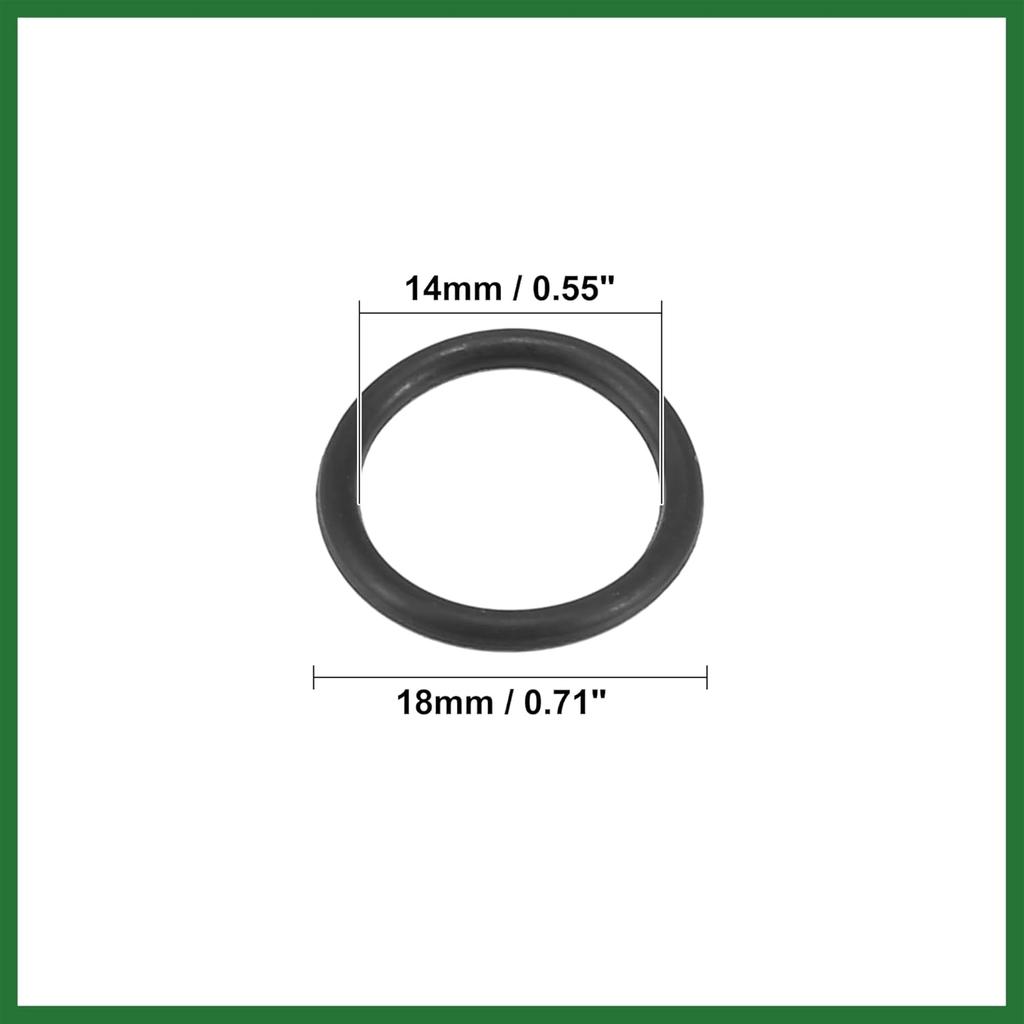Motoforti Power Steering Pump O-Ring Inlet Outlet Seals Connector Gasket Fit for Honda Accord - Pack of 4 Black Red Long-lasting