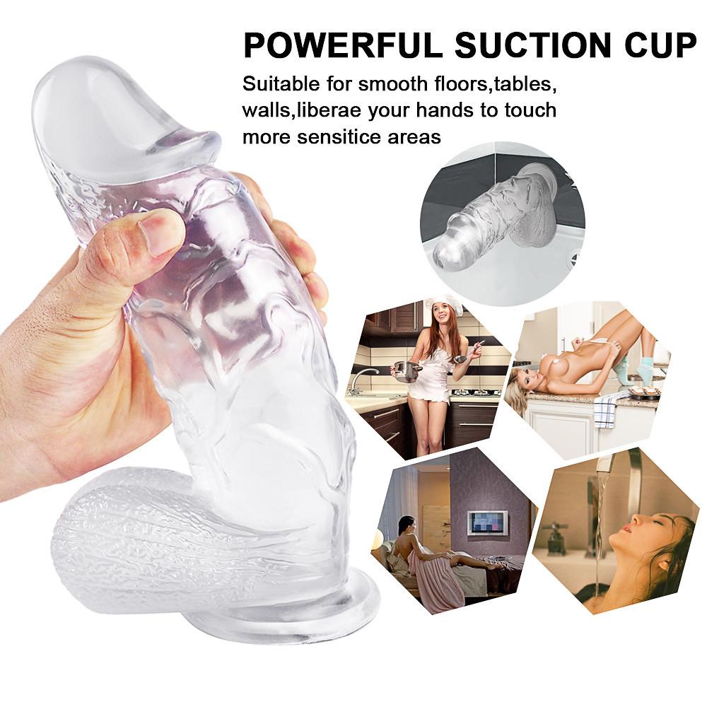 Obrovské dildo RUNYU ženský masturbátor super měkký realistický penis dildo silikonová přísavka ženy velký péro