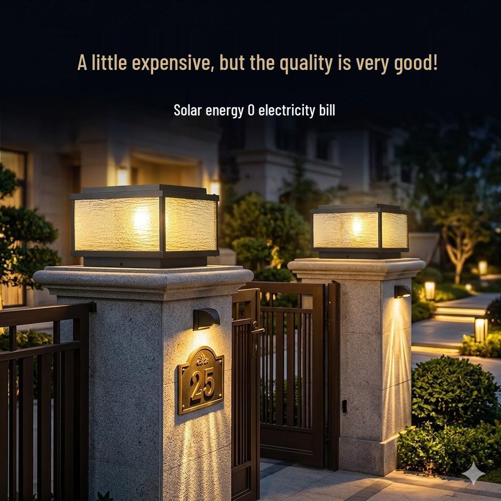 Cross Park Solar Wall Lamp for Outdoor Villa and Courtyard Gates
