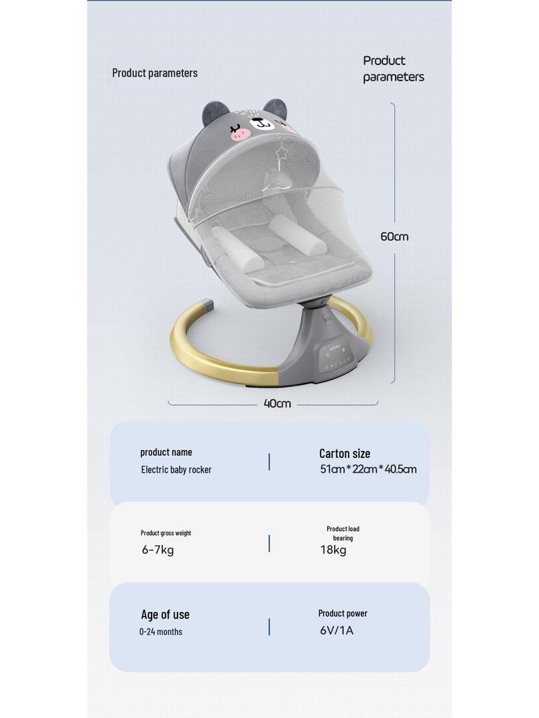 Multifunctional Electric Baby Rocking Chair - Soothing and Comforting Cradle for Infants