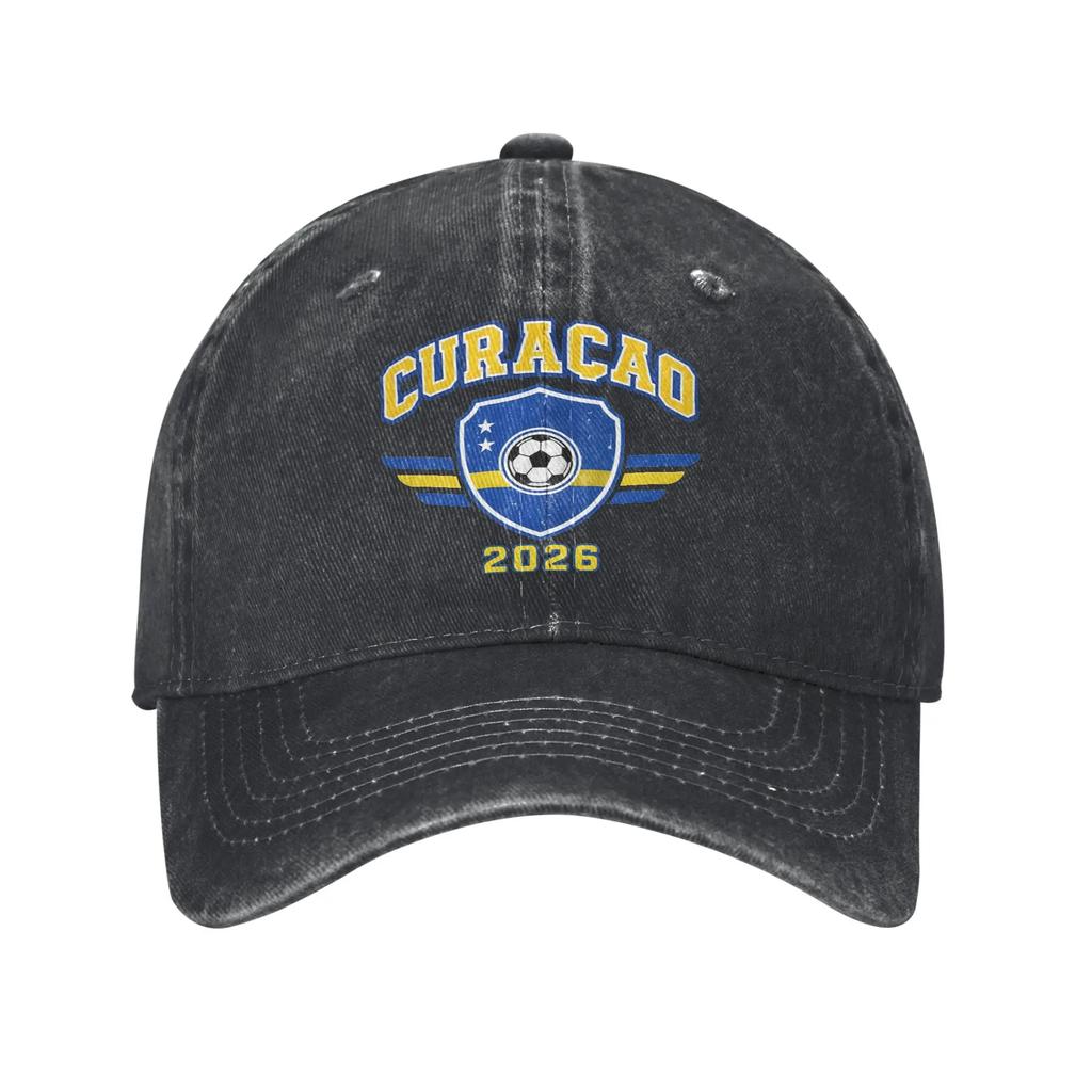 Curacao Football Print Caps For Unisex Cotton Trucker Hat Causal Headwear Baseball Cap Adjustable
