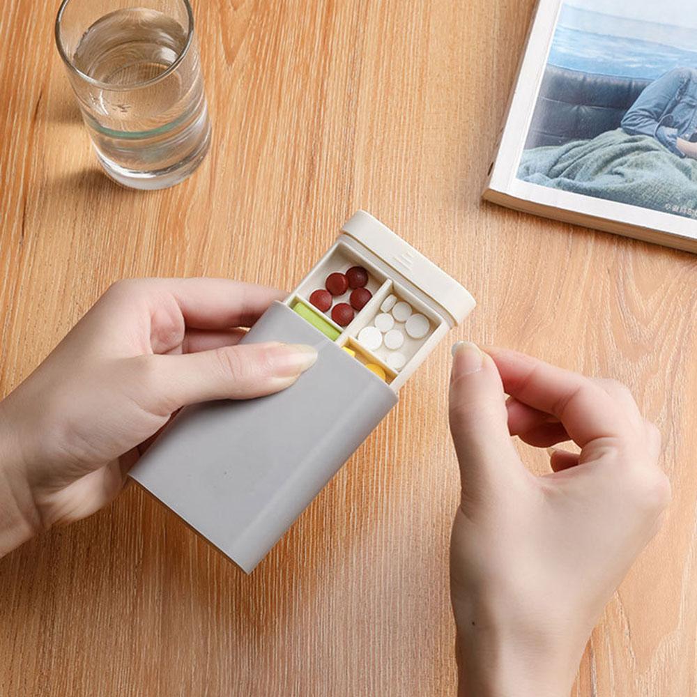 Dust-proof Mini Tablet Medicine  Kit Pill Splitter Holder Pill Case Dispenser Pill Medicine Box