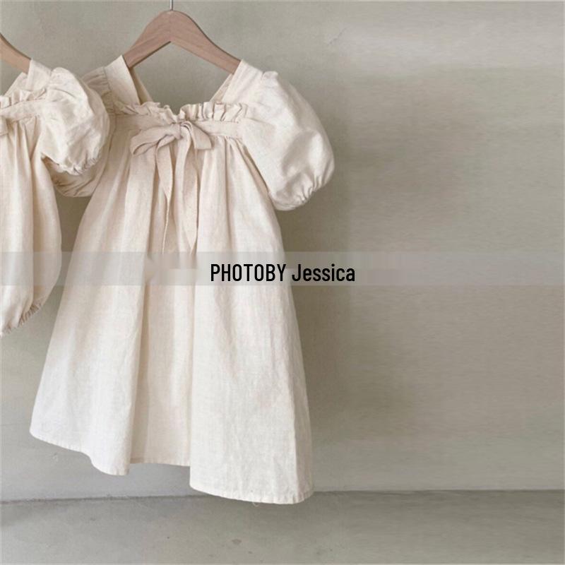 

Корейское платье принцессы с цветочным принтом: Юбка с бантом и рукавами-фонариками для девочки 130cm