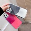 Neon Luminous Sand Liquid Phone Case for iPhone 16 Pro Max, Glow In Dark Gradient Fluorescent Cover
