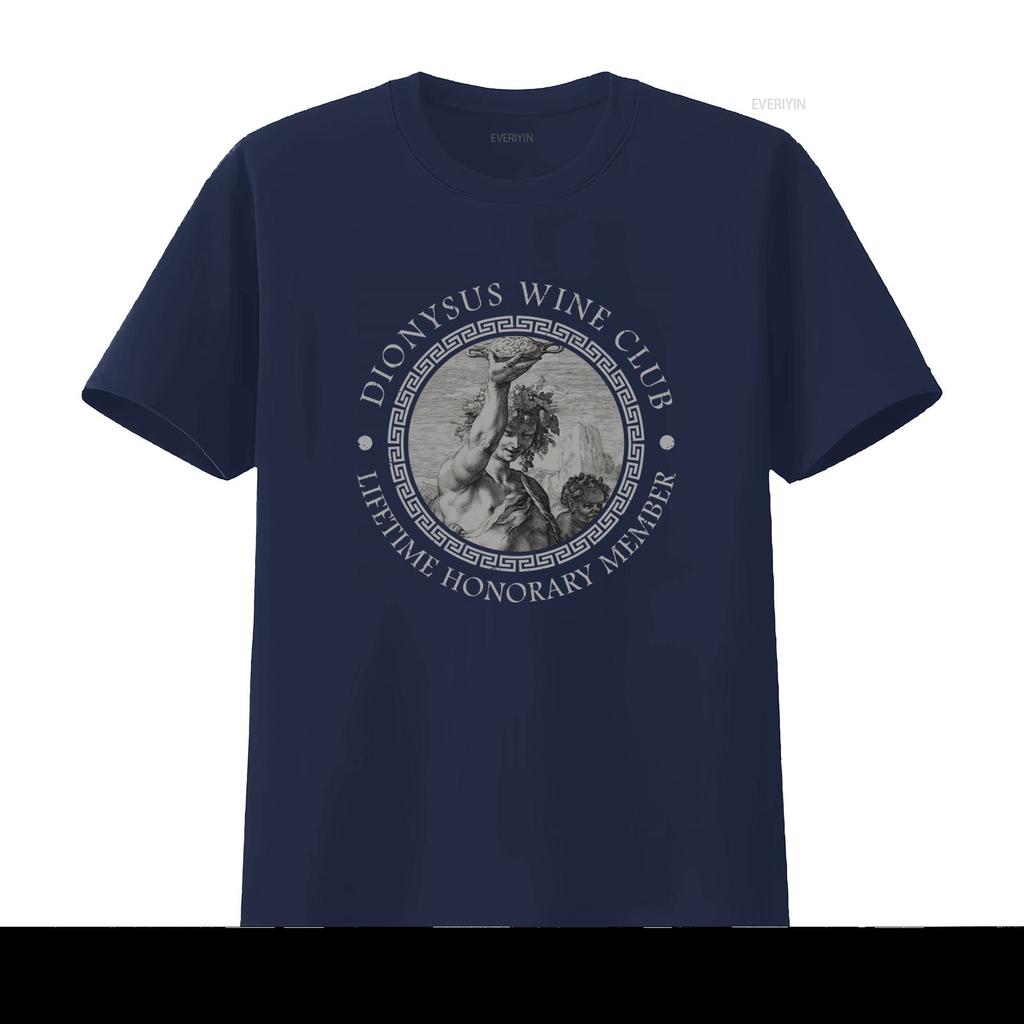 Dionysus Wine Club Greek Mythology T shirt Lifetime Honorary Member Design for Men vintage Washed Casual Comfortable Breathable