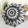 1pc Circular Pattern Automatic Umbrella Durable Iron Frame & Plastic Handle, Gift for Men & Women, Sturdy Construction Yy250905206