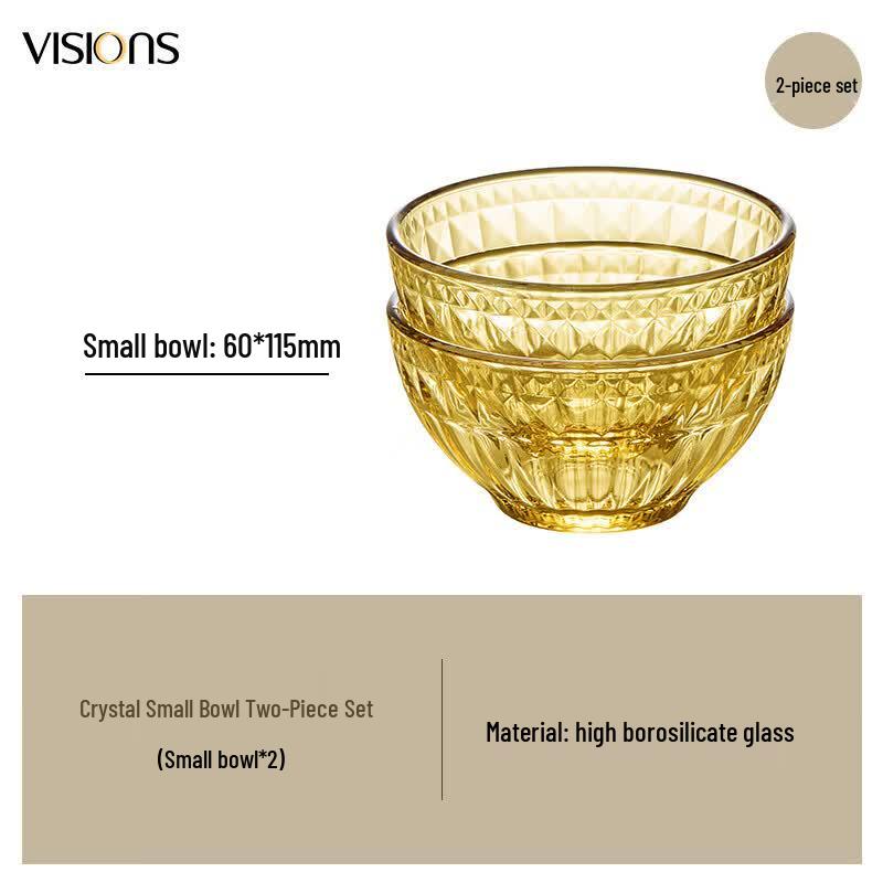 VISIONS Corning Crystal Spirit 2-Piece Heat-Resistant Glass Bowl Set
