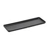 Black Melamine Japanese Sushi Tray - Long Shallow Plate for BBQ & Food Arrangement