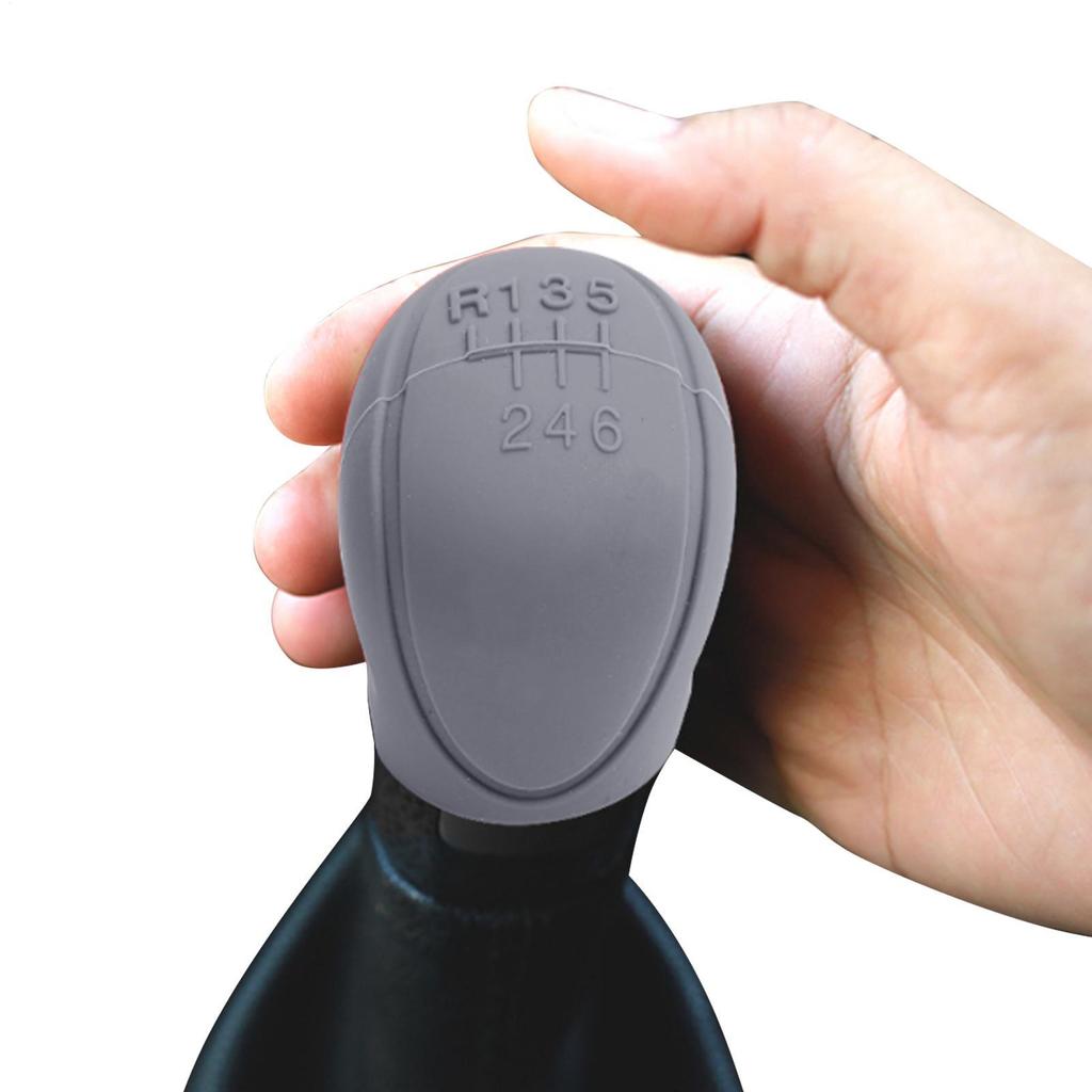 6-speed Car Silicone Gear Shift Knob Cover Gear Shift Non-Slip Grip Handle Protective Covers Manual Car Interior Accessories