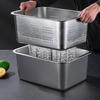 Heavy-Duty Food-Grade Stainless Steel Rectangular Perforated Drain Tray