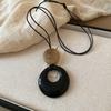 Copper Bamboo Chain Magnetic Glasses Clip Necklace Minimalist Retro Pendant Women's Trendy Fashion Jewelry
