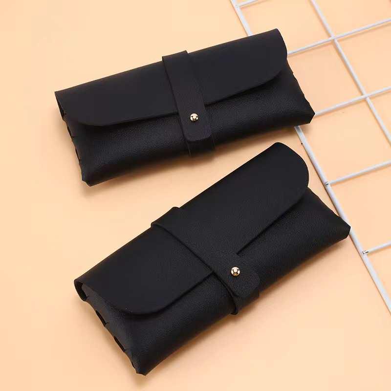 Retro High-End Drop-Proof Eyeglass & Sunglasses Case - Soft Portable Anti-Compression Snap Closure Pouch