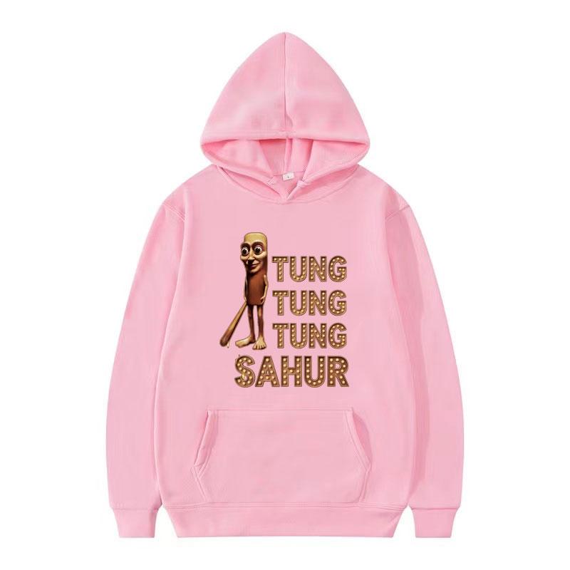 Funny Tung Tung Tung Sahur Italian Brainrot Meme Hoodie Unisex Humor Long Sleeve Hoodies Men Casual Hip Hop Oversized Sweatshirt