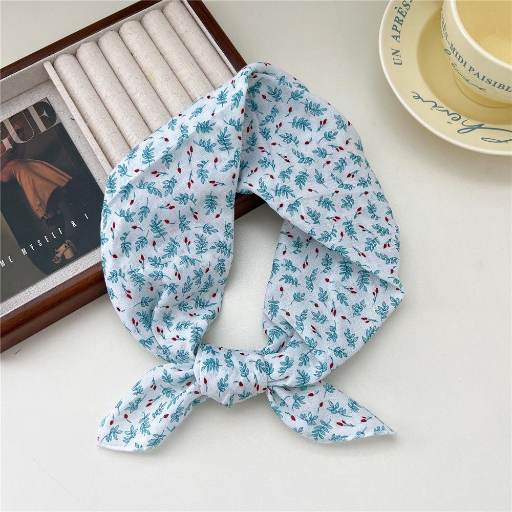 Versatile Women's Cotton Linen Silk Scarf – Spring/Autumn Neck Protector & Fashionable Head Scarf with Foreign Style