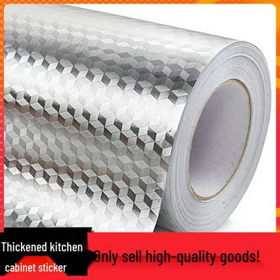 Waterproof, Oil & Fire Resistant Kitchen Cabinet Foil Stickers - Thick, High-Temperature, Self-Adhesive, Moisture & Mildew Proof.