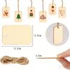 Pack Of 150 Wooden Labels With Rope For Crafting And Creative Painting For Home Decoration And Gift Labels