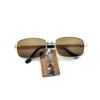 Men's Glass Lens Sunglasses Metal Frame Street Trend Personalized Sunglasses Transparent Lenses