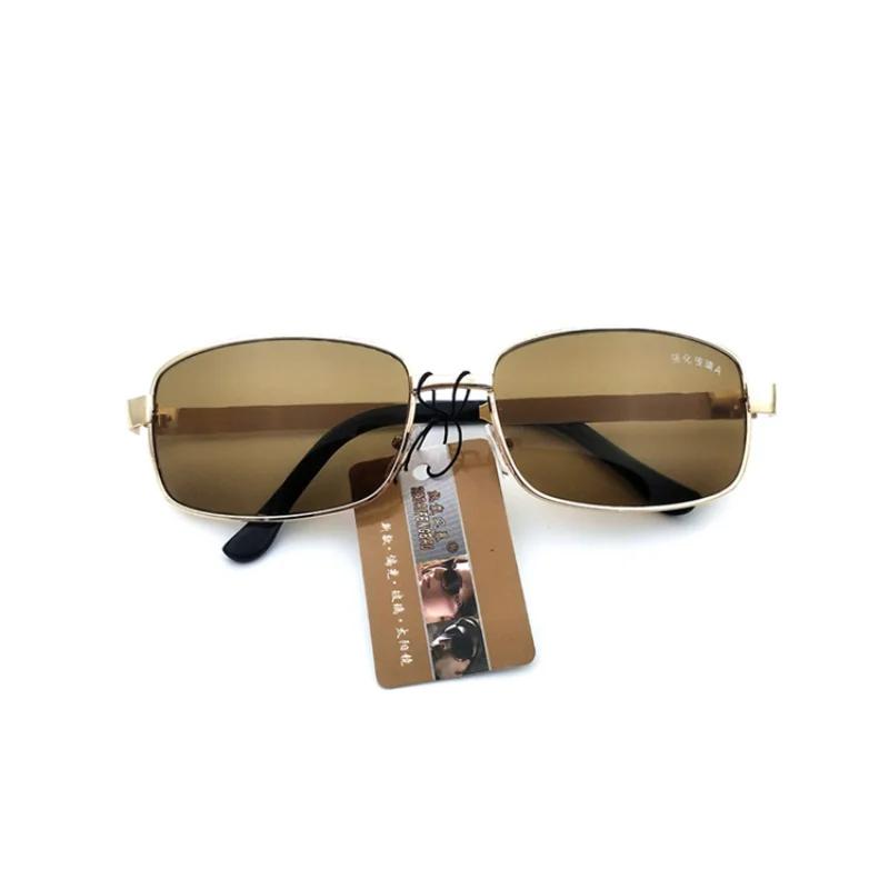 Men's Glass Lens Sunglasses Metal Frame Street Trend Personalized Sunglasses Transparent Lenses