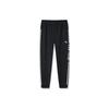 Solid Color Drawstring Knit Joggers Men Bottoms Black 152217327-2