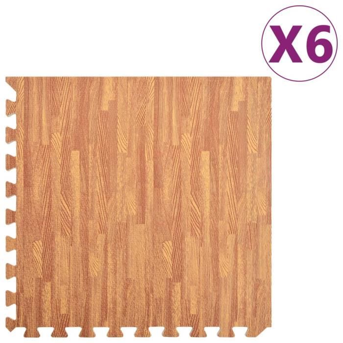 VidaXL Tapis de sol 6 pcs Grain de bois 2,16 Mousse EVA 92458