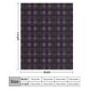 Purple Gothic Skull Plaid Throw Blanket Stylish Warm Blanket for Living Room Bedroom