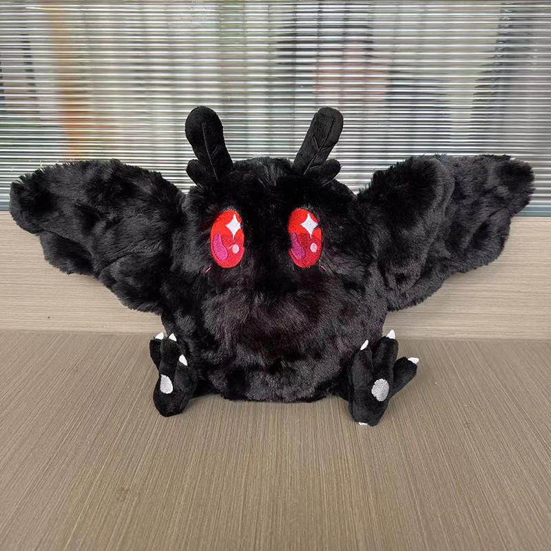 Peluche Falena Uomo 28cm Bambola Peluche Falena Uomo Horror Cartone Animato Anime Morbido Imbottito Bambola per le Feste Festival Giocattolo Peluche Regalo di Compleanno