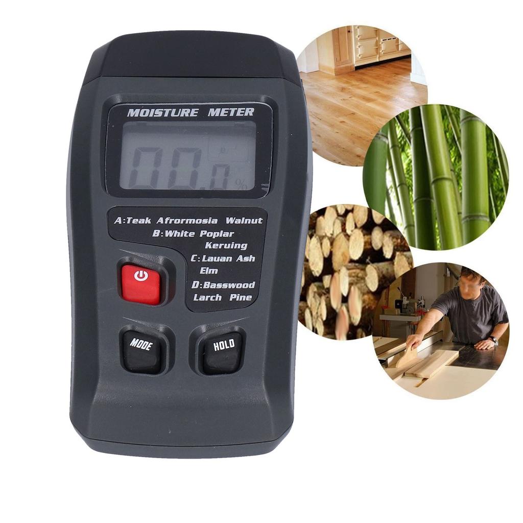Digital Wood Hygrometer Small Error More Accurate Measurement HD LCD Wood Moisture Meter