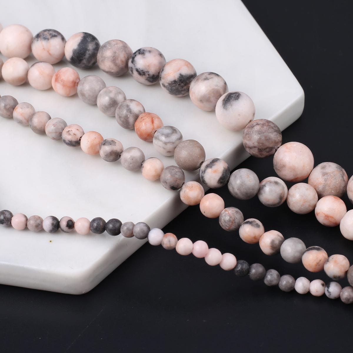 

Маленькие бусины из натурального камня, розовые бусины в виде зебры, подвески для изготовления ювелирных изделий, ожерелье, браслет, серьги, аксессуар 12mm