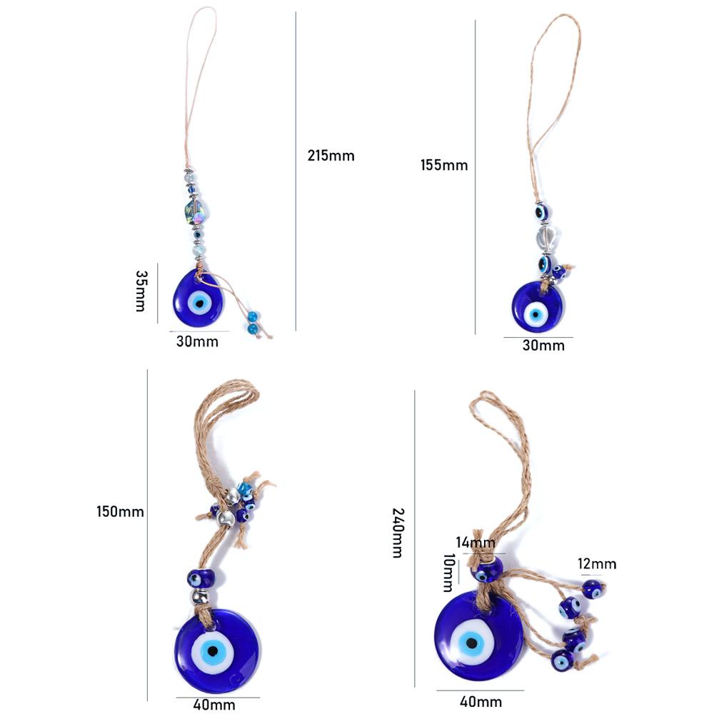 Eye Car Home Amulet Evil Blue Eye Pendant Car Key Pendants Twine Drop Pendant Interior Accessories