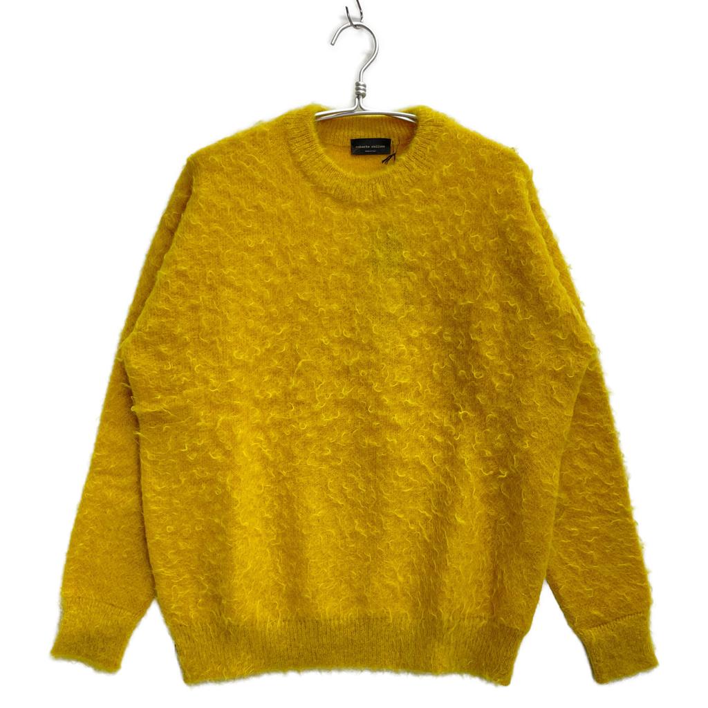 ROBERTO COLLINA RF29001 Yellow Superkit Mohair Shaggy Knit tops 48 yellowUsed