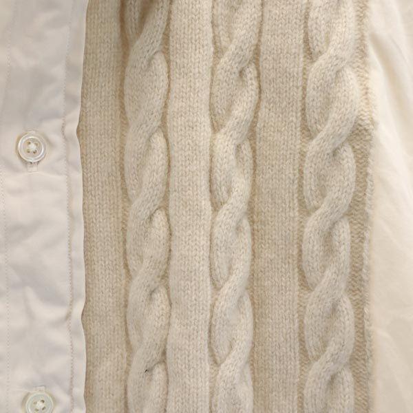 Scye Made in Japan Wool Blend Knit switching Long sleeve Knit switching shirt Women Used