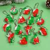 10/20/30pcs Christmas Pop Keychain Santa Snowflake Xmas Tree Hanging Ornaments Christmas Home Decoration New Year Party DIY Gift