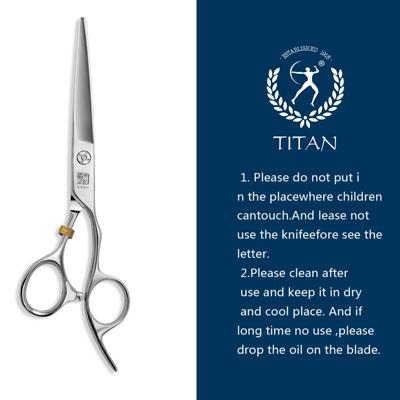 Forbici per capelli TITAN Barbiere professionale Taglio diradamento Parrucchiere Trimmer Taglio affilato Strumento per capelli salone Giappone Acciaio 440c