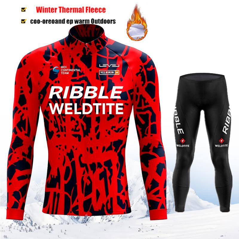 Winter Thermal Fleece Cycling Jersey Set Sports Man Team Bike Suit Mountian Bicycle Clothing Ropa Ciclismo Invierno Hombre 2027