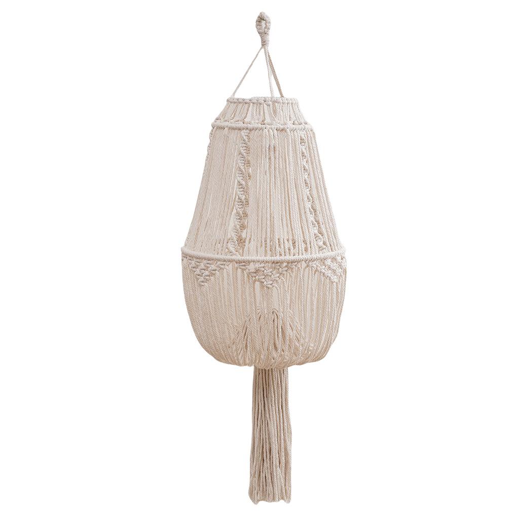Nordic Bohemian Handwoven Cotton Rope Pendant Lamp for Living Room, Bedroom, and Coffee Shop