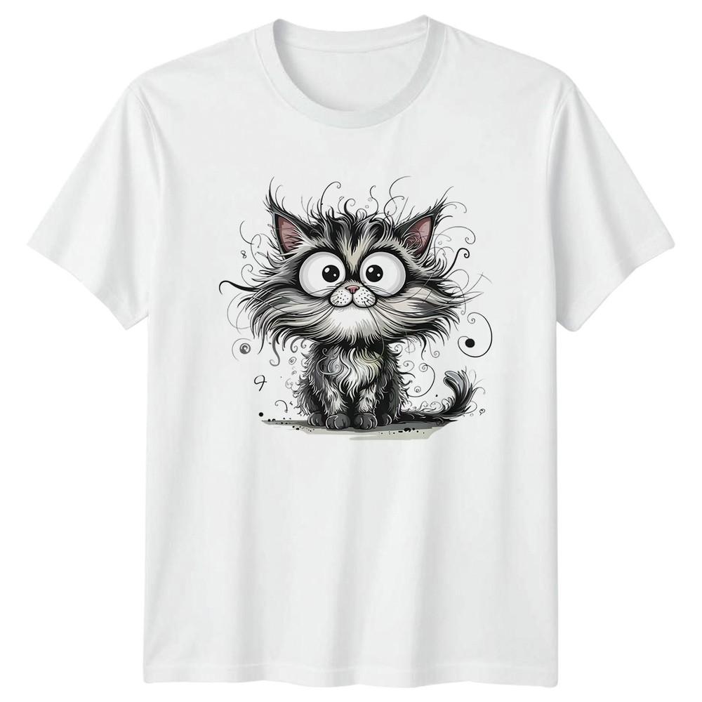 Easily Distracted TShirt Cartoon Cat Animals Birthday Gift For Him And Her S