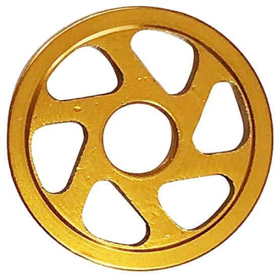 OVERisus Mini 4WD Parts Upgrade Ring Aluminum Alloy Motor Course 19mm Bearing Roller Set of 2 (3 Gold)