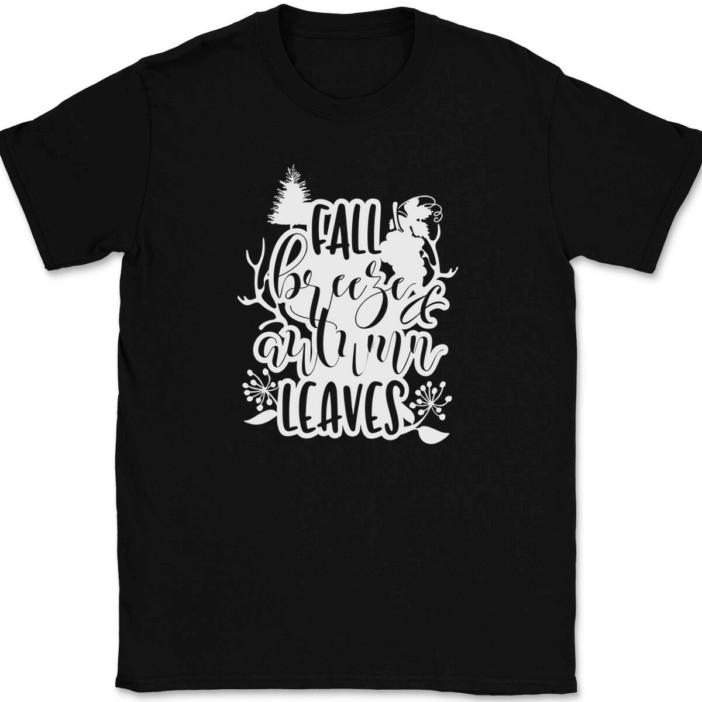 

Fall Breeze and Autumn Leaves T-Shirt Thanksgiving Fall Holiday Gift Tee M