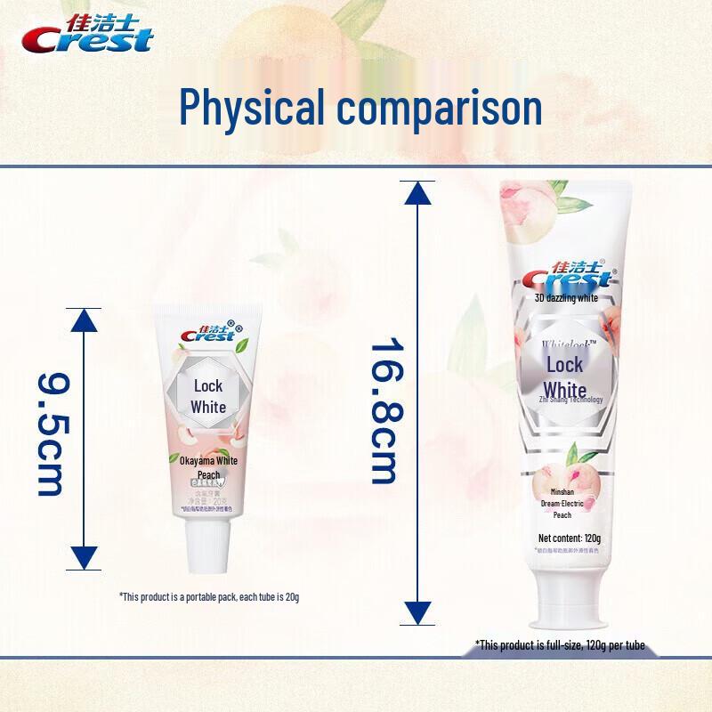 Crest Dual-Tone Whitening Toothpaste - Peach Flavor