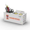 1/20 Scale Simulated Shipping Cargo Container Model Pen Holder Detachable Plastic Storage Box Desktop Organizer Household Supply