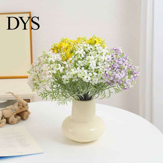 Silk Lilac Stems for Vase Arrangement Artificial Orange Jasmine Flowers, Realistic Murraya Paniculata Flower Bouquets, Cream Style Home Aesthetic
