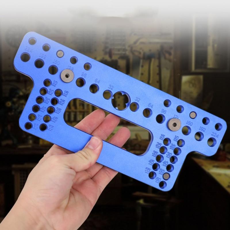 Adjustable Door Drawer Handle Knob Pull Drill Template Woodworking Tool for Carpenter Work Layout and Measuring Tools
