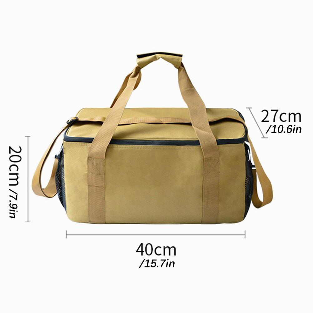 Cookware Bag Portable Oxford Picnic Cookware Storage Bag Waterproof Barbecue Tableware Bag for