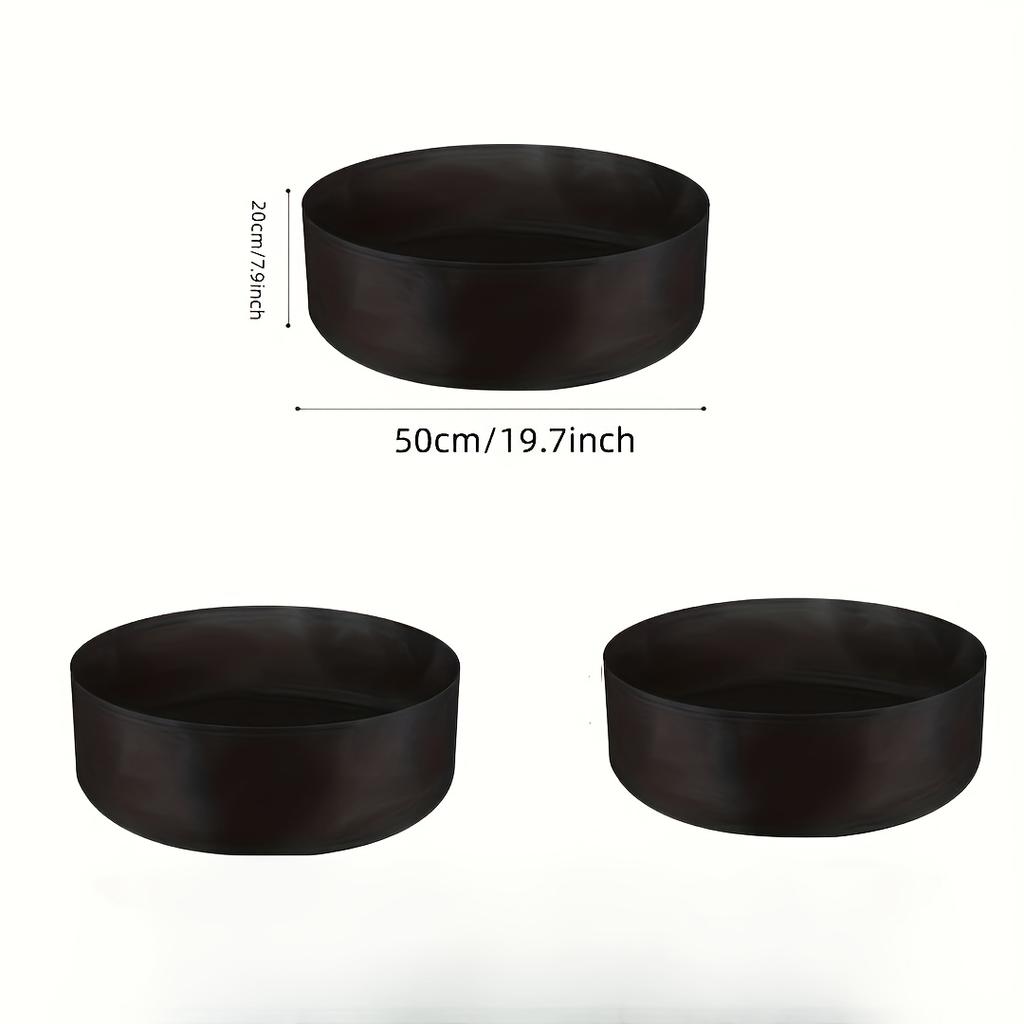 3-pack 30 gallons rund tygplanteringsbädd för grönsaker, frukter, blommor, örter, trädplanteringspåse - Lättviktig