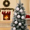 6CM Foam Christmas Balls Red White Christmas Hanging Balls Christmas Tree Pendant  for Home
