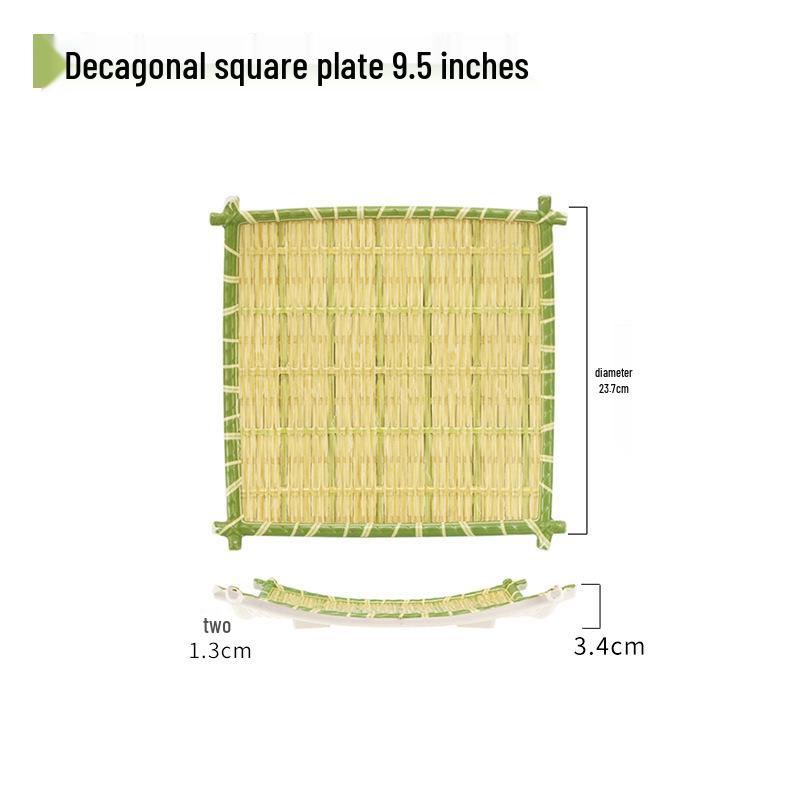 

Утолщенная меламиновая креативная тарелка в стиле ротанга для барбекю и хот-пота