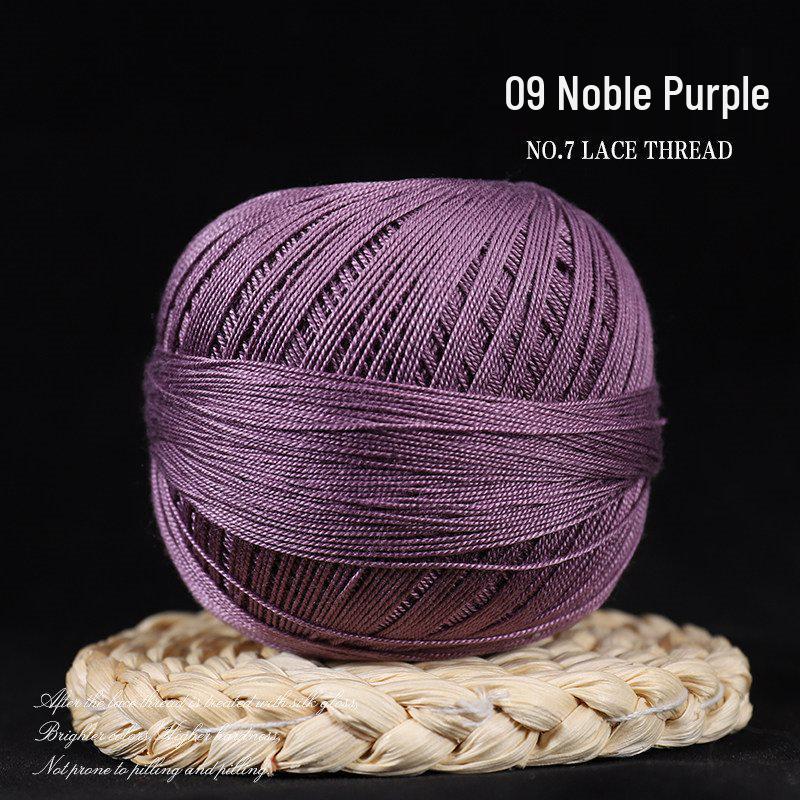 No. 7 Soft Silk Lace Yarn - Hand-Knitted, Strong Twist for Summer and Short Sleeves