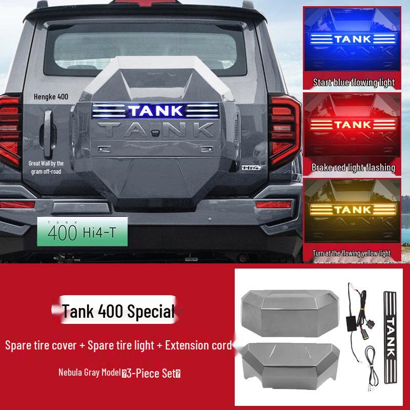 Tank 400 Hi4T/Hi4Z Spare Tire Cover: Original Mecha Style Peeking Design